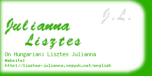 julianna lisztes business card